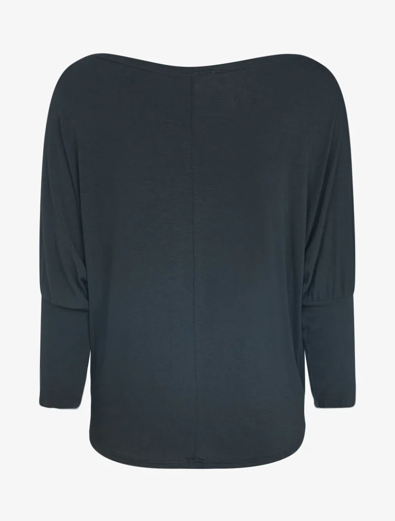 Losse top met vleermuismouwen - zwart - Image 2