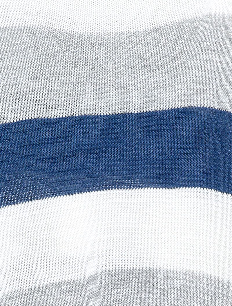 Gestreepte print dolman mouwen trui - Blauw - Image 3