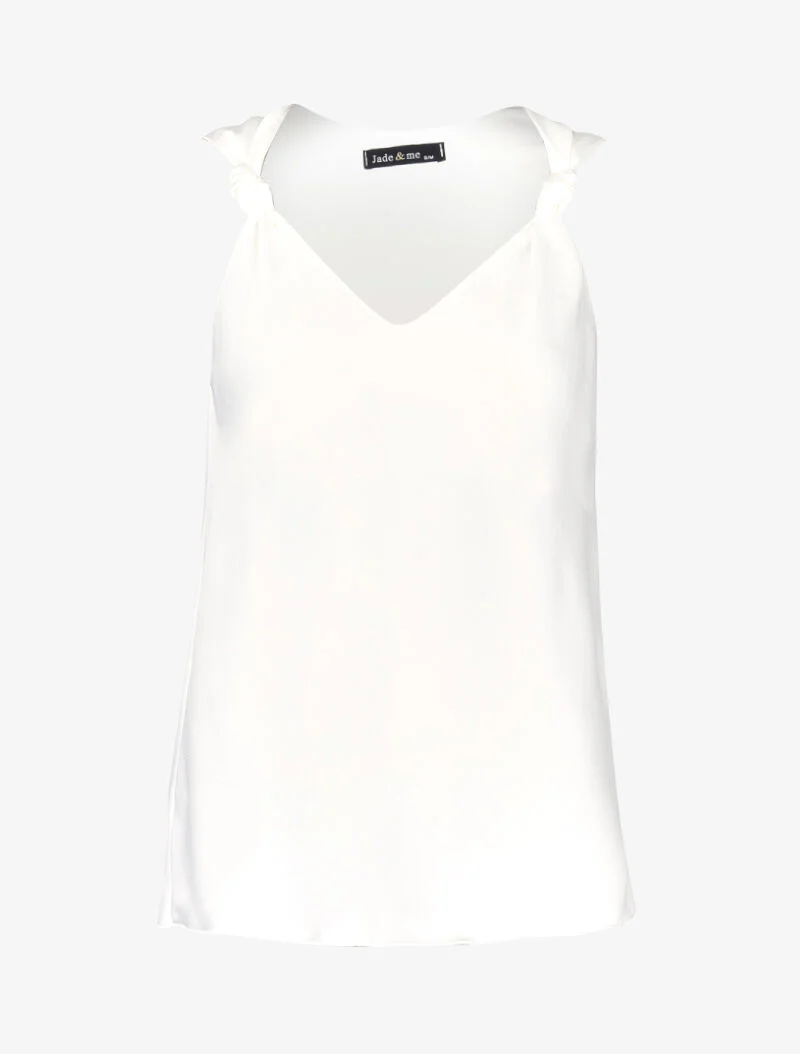 Ruime blouse met strikdetails - wit