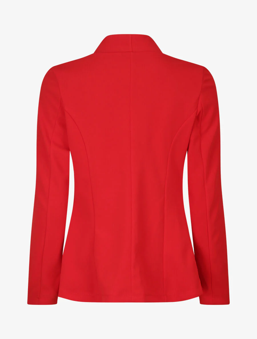 Losvallende jas met een kraag - Rood - Image 2