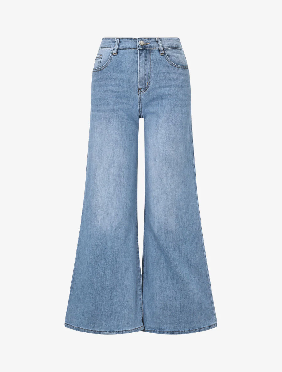 Loszittende boyfriend-jeans - blauw