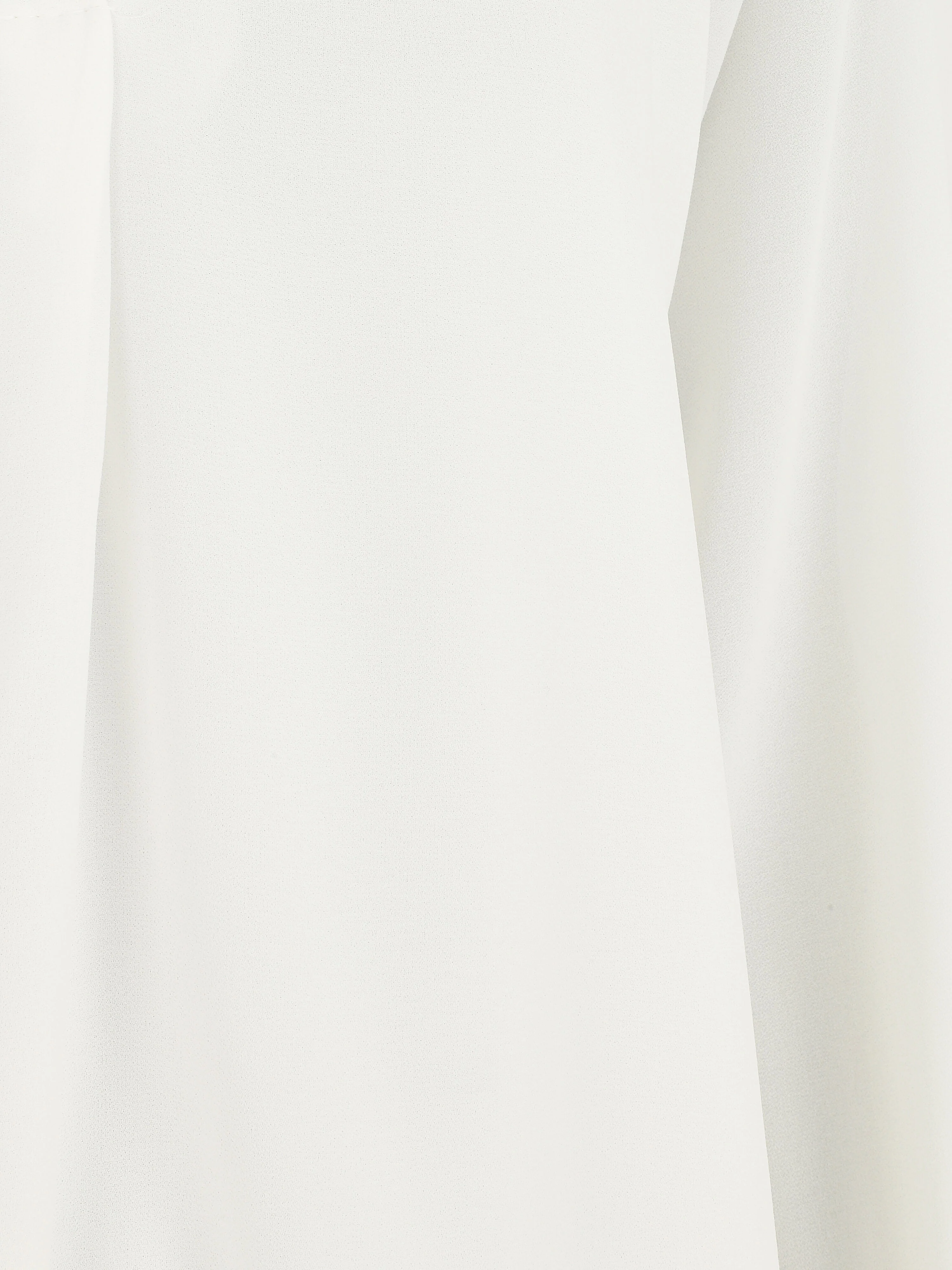 Loszittende effen blouse met lange mouwen - wit - Image 3