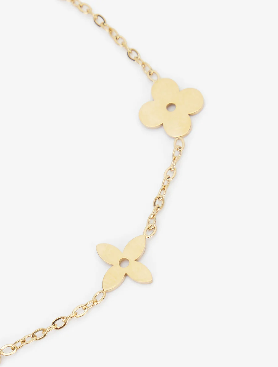 Madeliefjesmotief armband - Goud - Image 3
