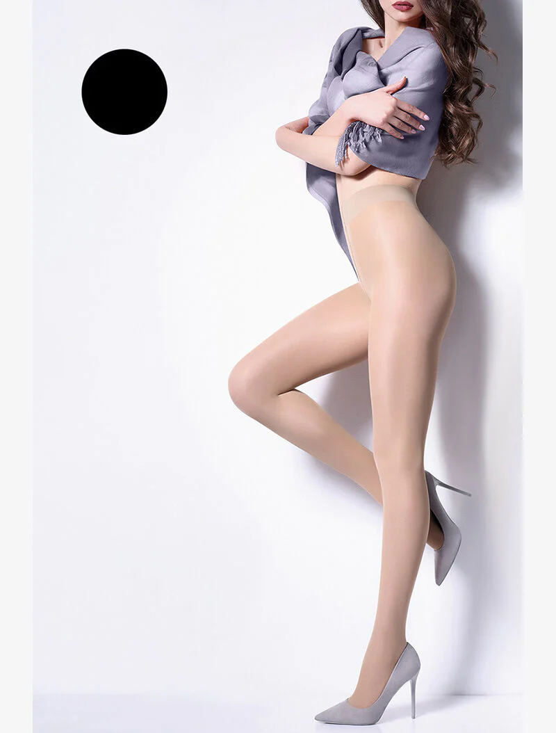 Matte panty 20 - zwart