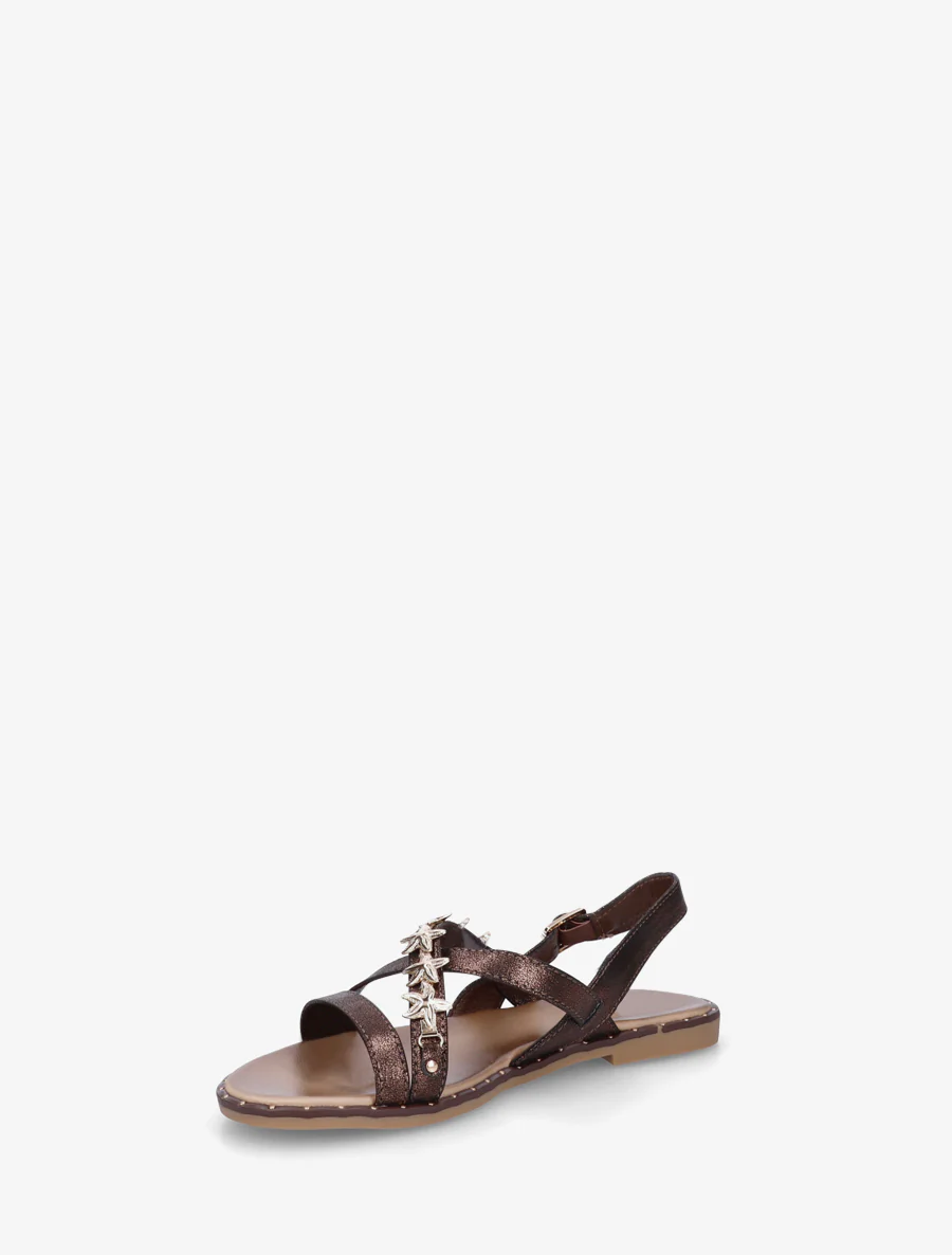 Met juwelen versierde sandalen met zeesterstuds - Bruin - Image 3