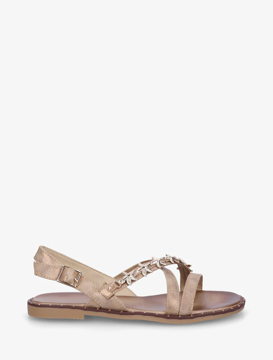 Met juwelen versierde sandalen met zeesterstuds - Mol