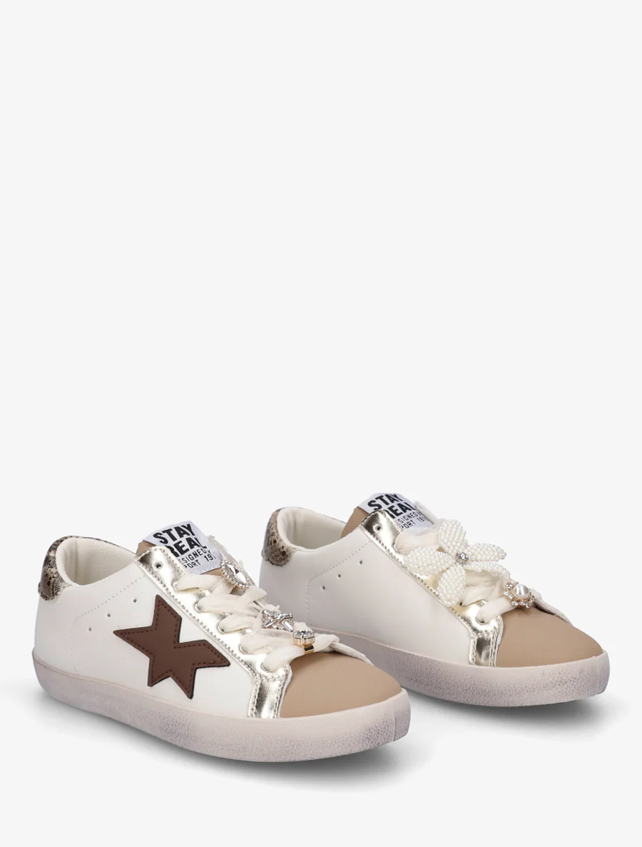 Met strass versierde sneakers - Bruin - Image 4
