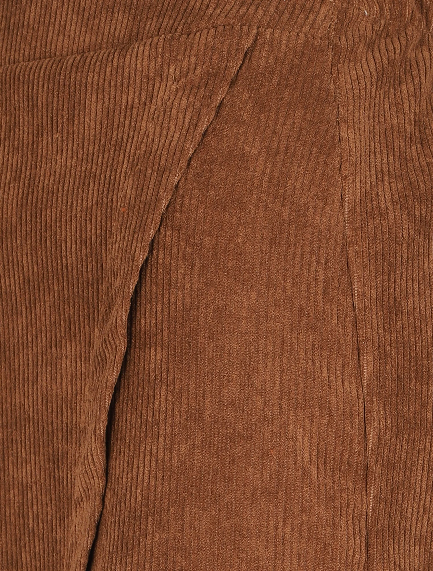 Wikkelrok van middellange lengte in ribfluweel - Camel - Image 3