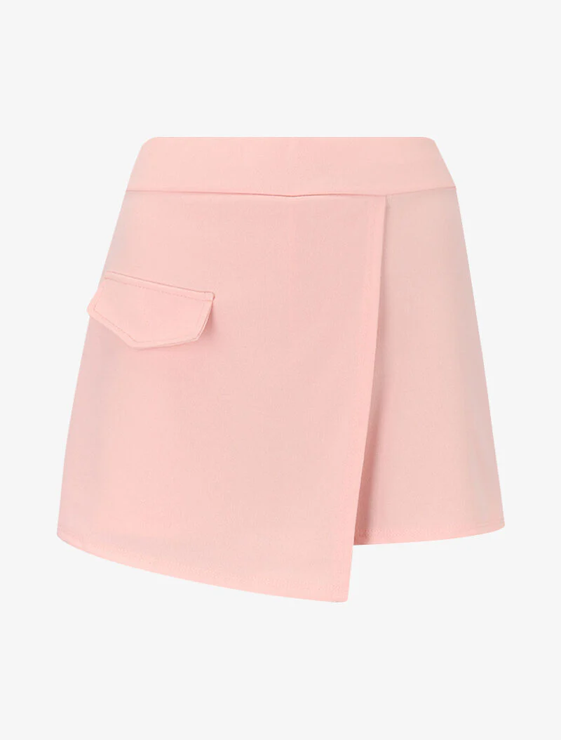 Mini korte trompe-l'oeil - roze