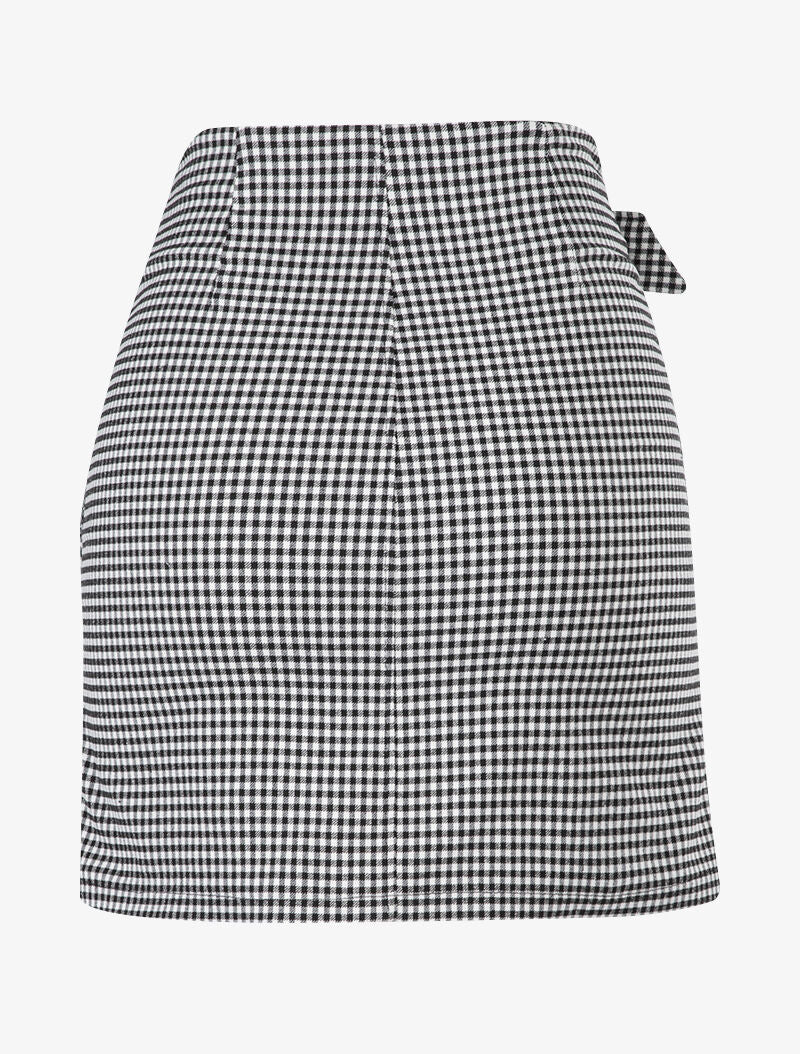Mini rok met kleine ruitjesprint - zwart - Image 2