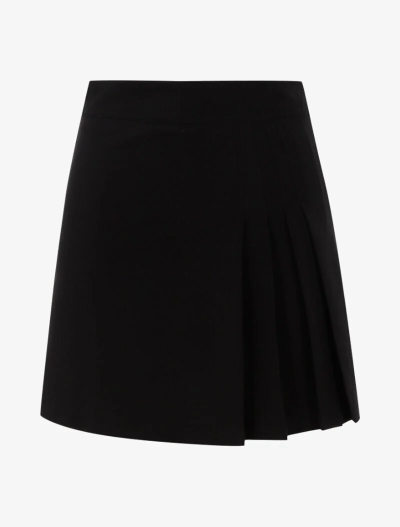 Minirok met geplooide details - zwart
