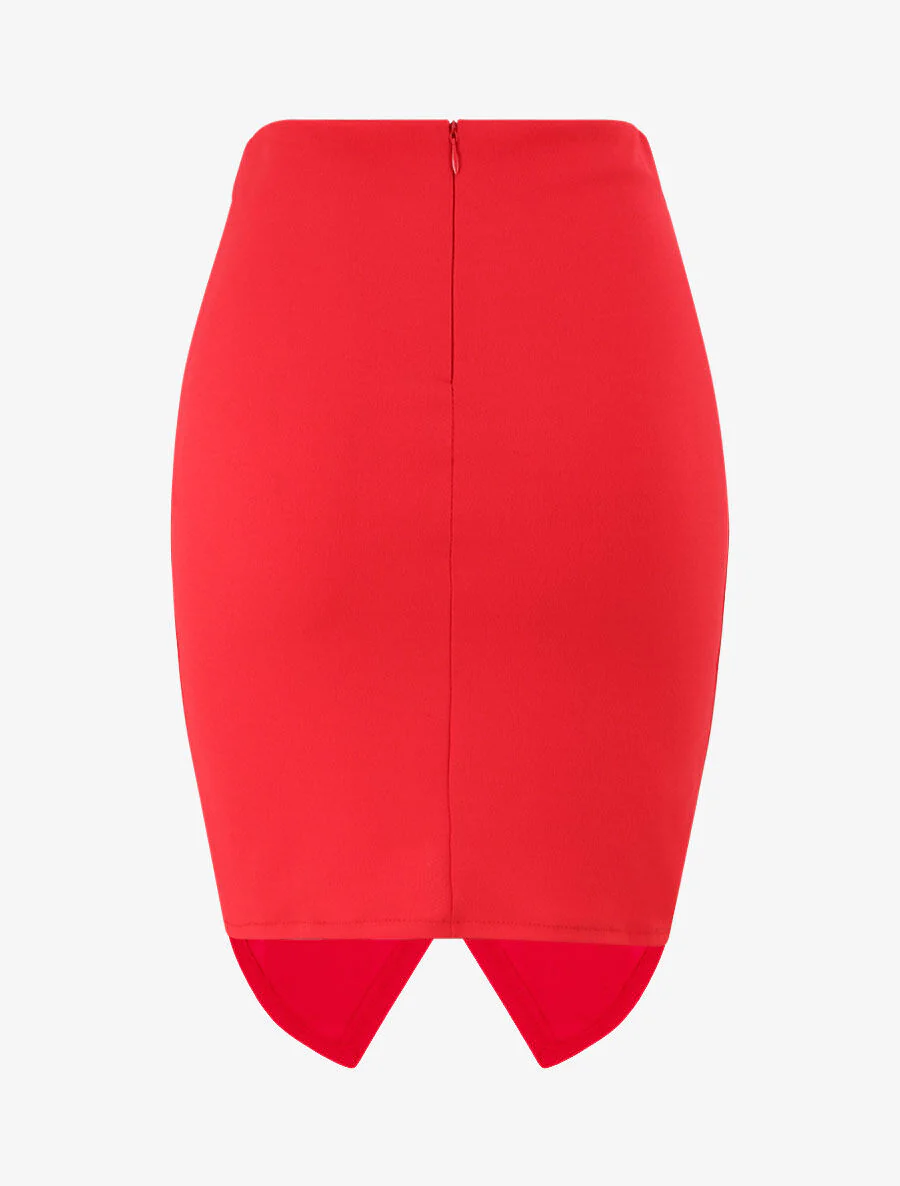 Mini wikkelrok - Rood - Image 2