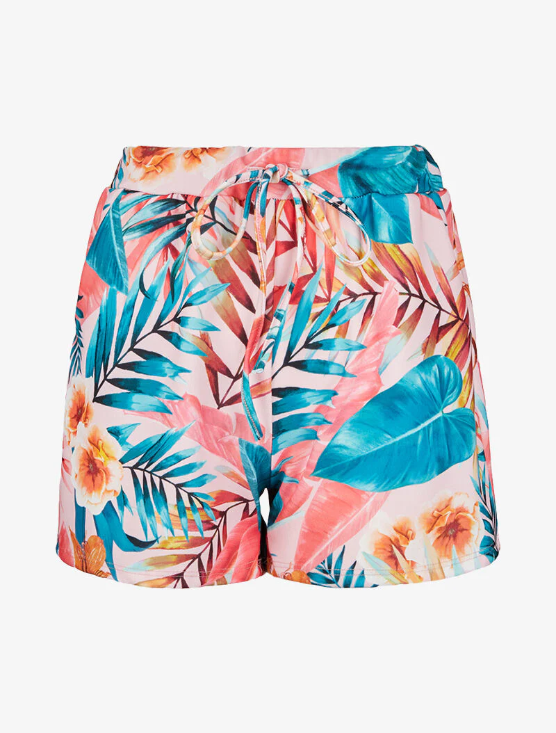 Mini short met prints - Roze