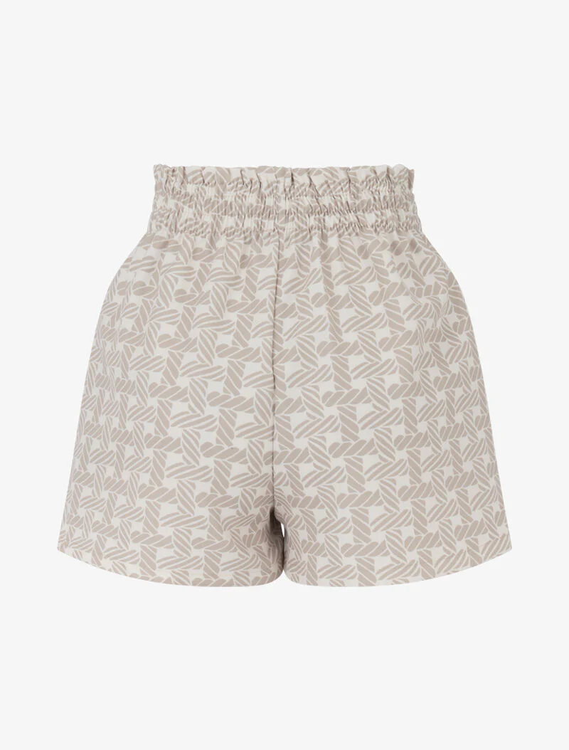 Mini short met grafische print - beige - Image 2