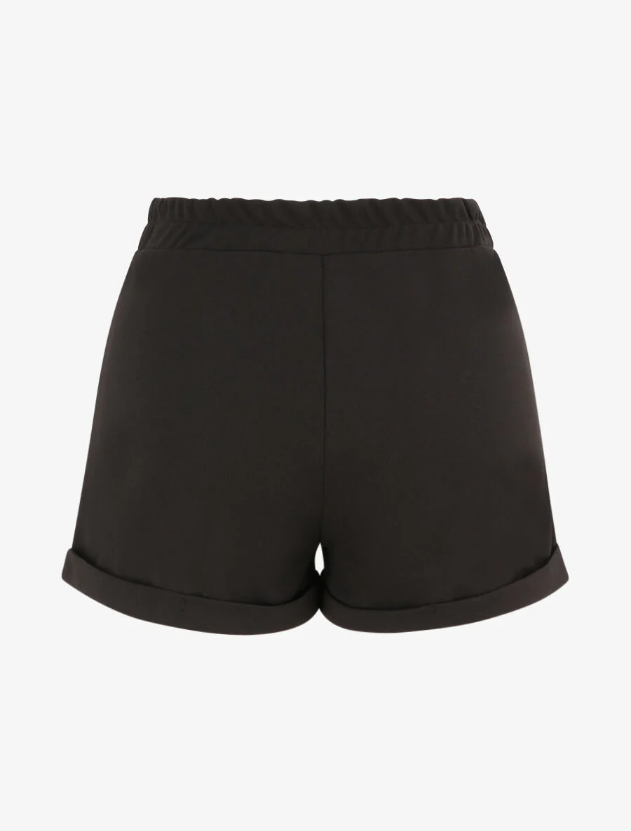 Mini-short met omgekeerde zoom - Zwart - Image 2