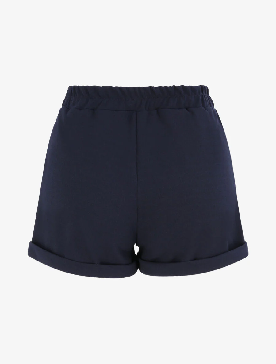 Mini-short met omgekeerde zoom - Donkerblauw - Image 2