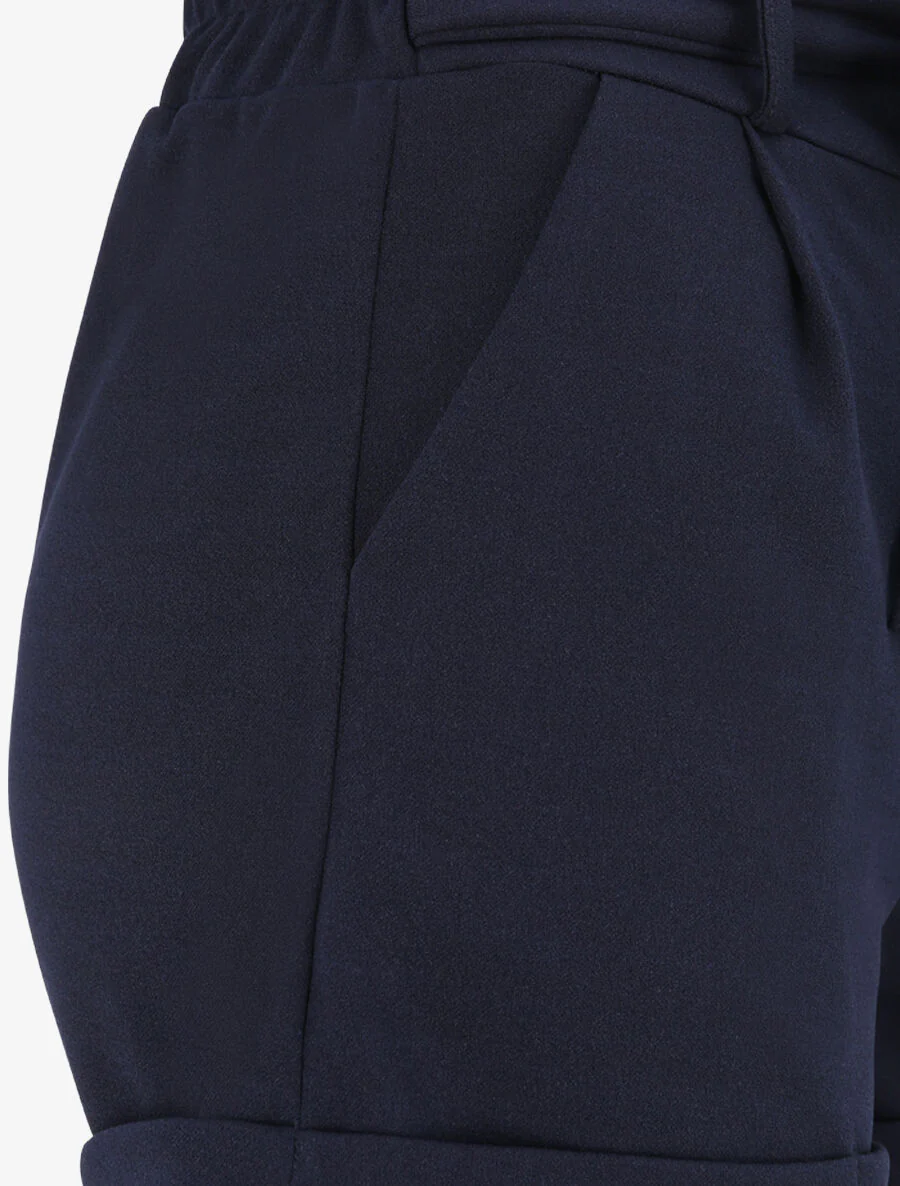 Mini-short met omgekeerde zoom - Donkerblauw - Image 3