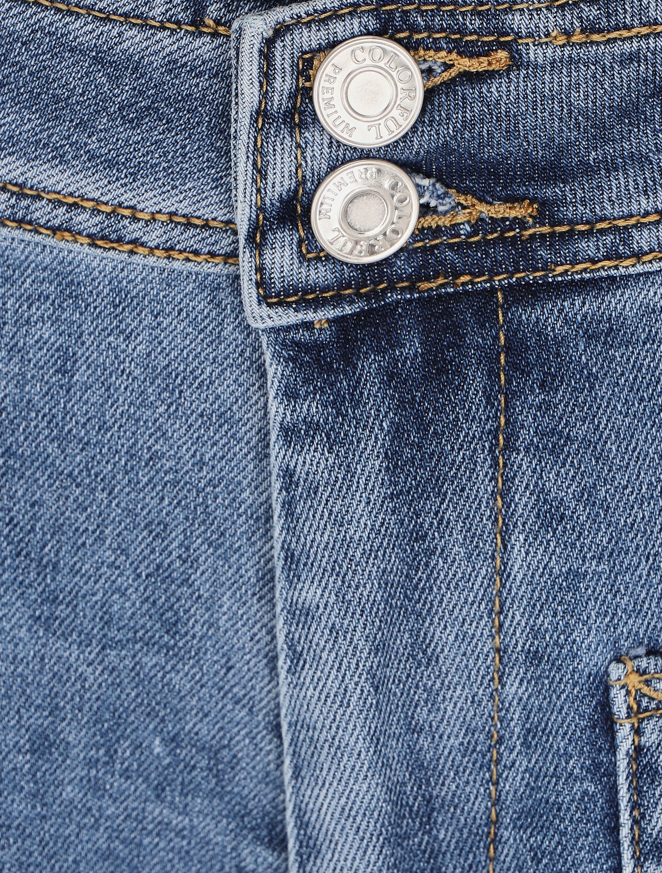 Mini trapgeknipte shorts - Blauw denim - Image 3