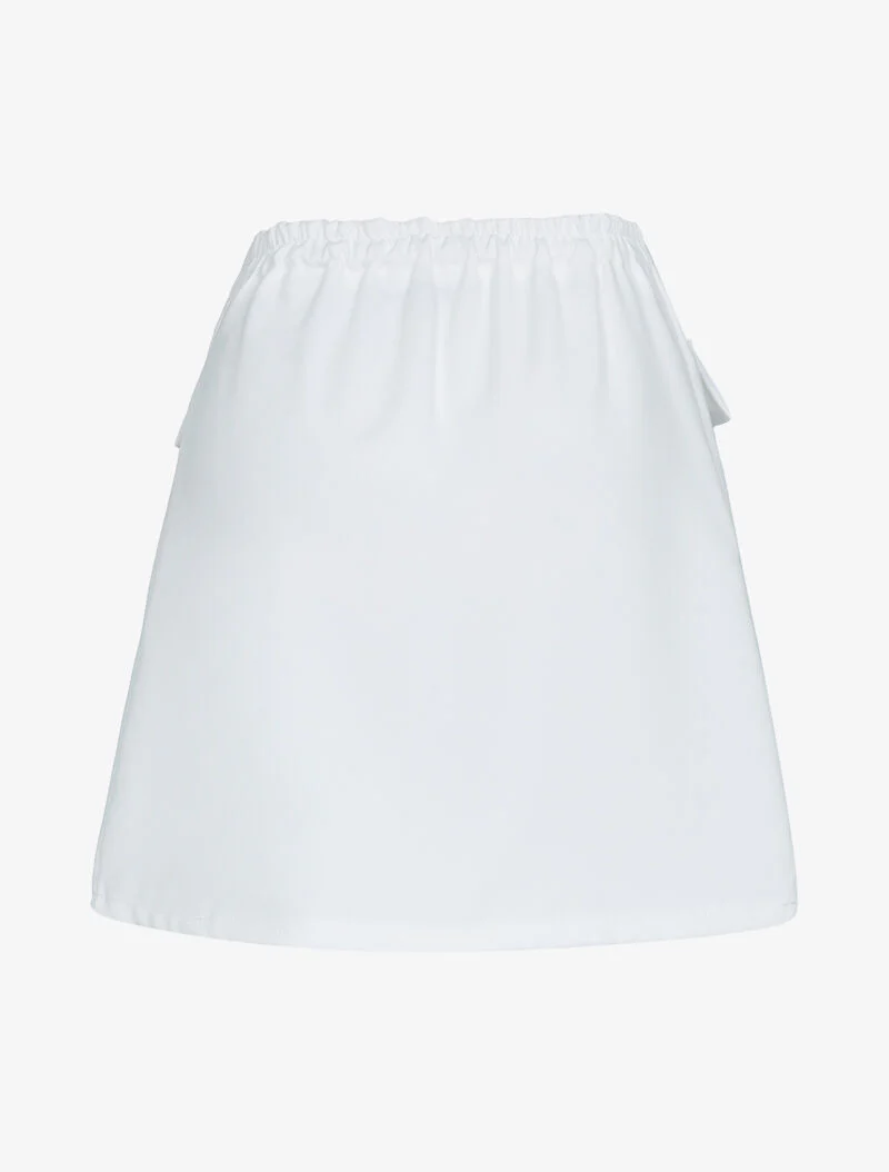 Minirok met contrasterende knopen - ecru - Image 2