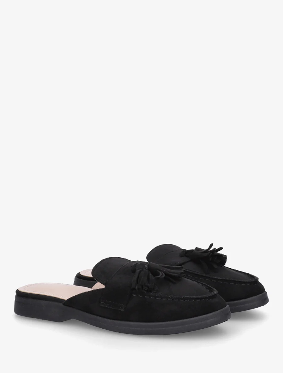 Mocassin muiltjes met kwastjes - Zwart - Image 4