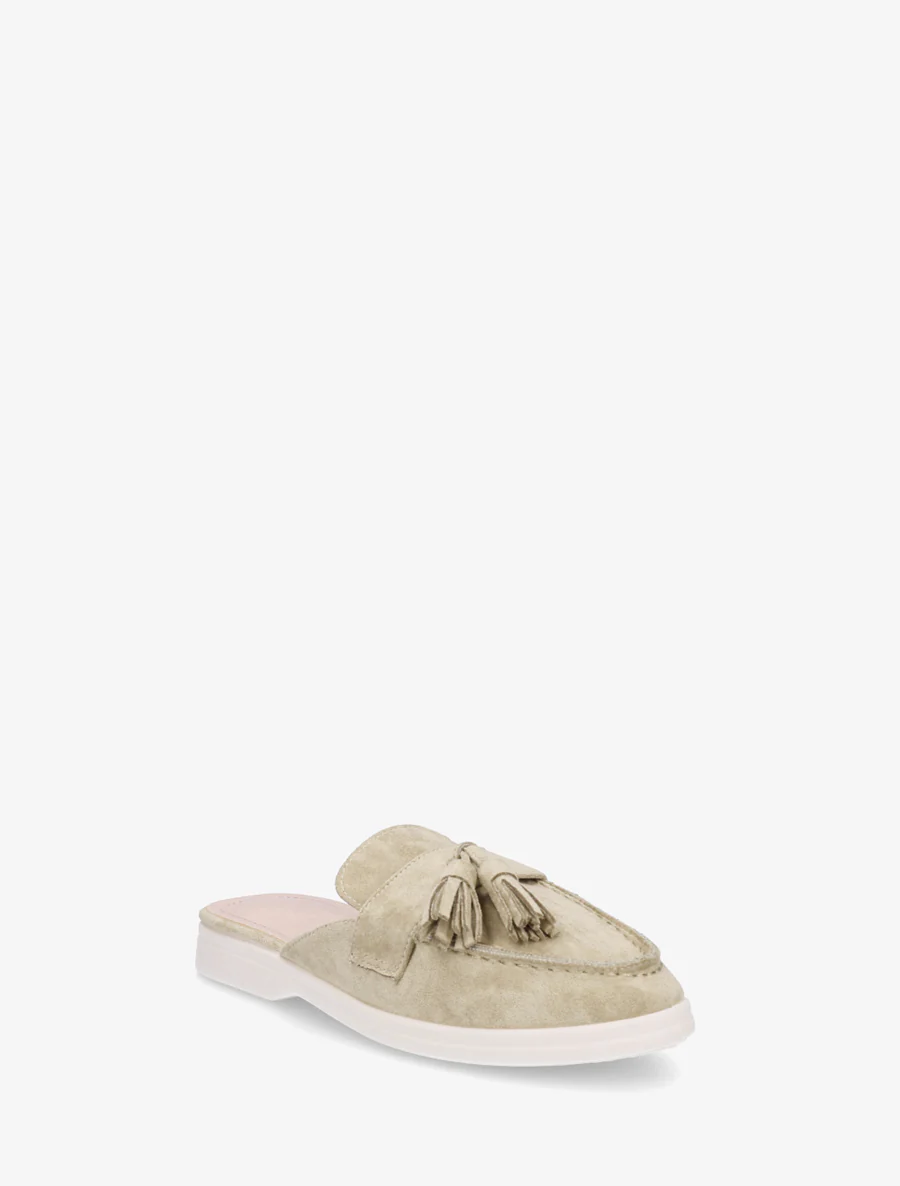 Mocassin muiltjes met kwastjes - Olijfgroen - Image 2
