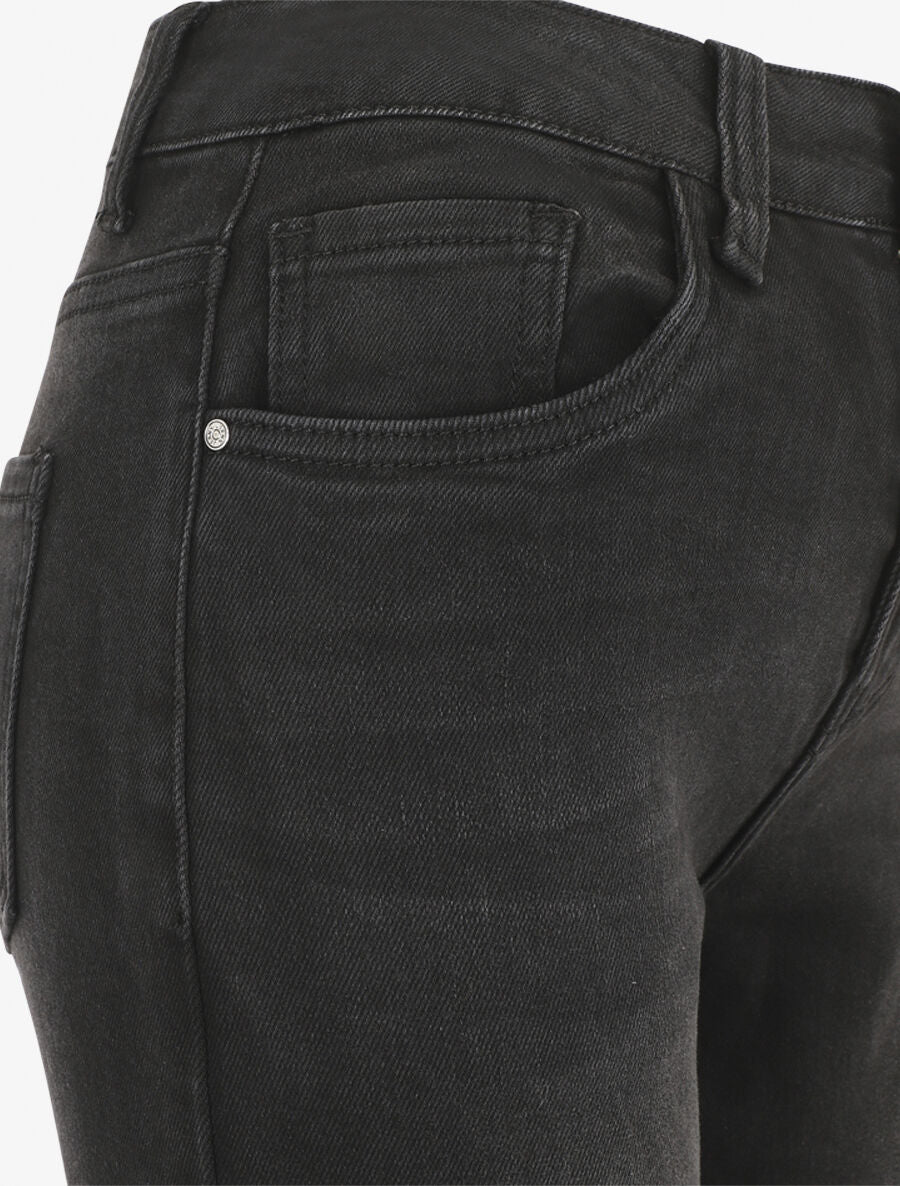 Mom jeans met omslag - Zwart - Image 3