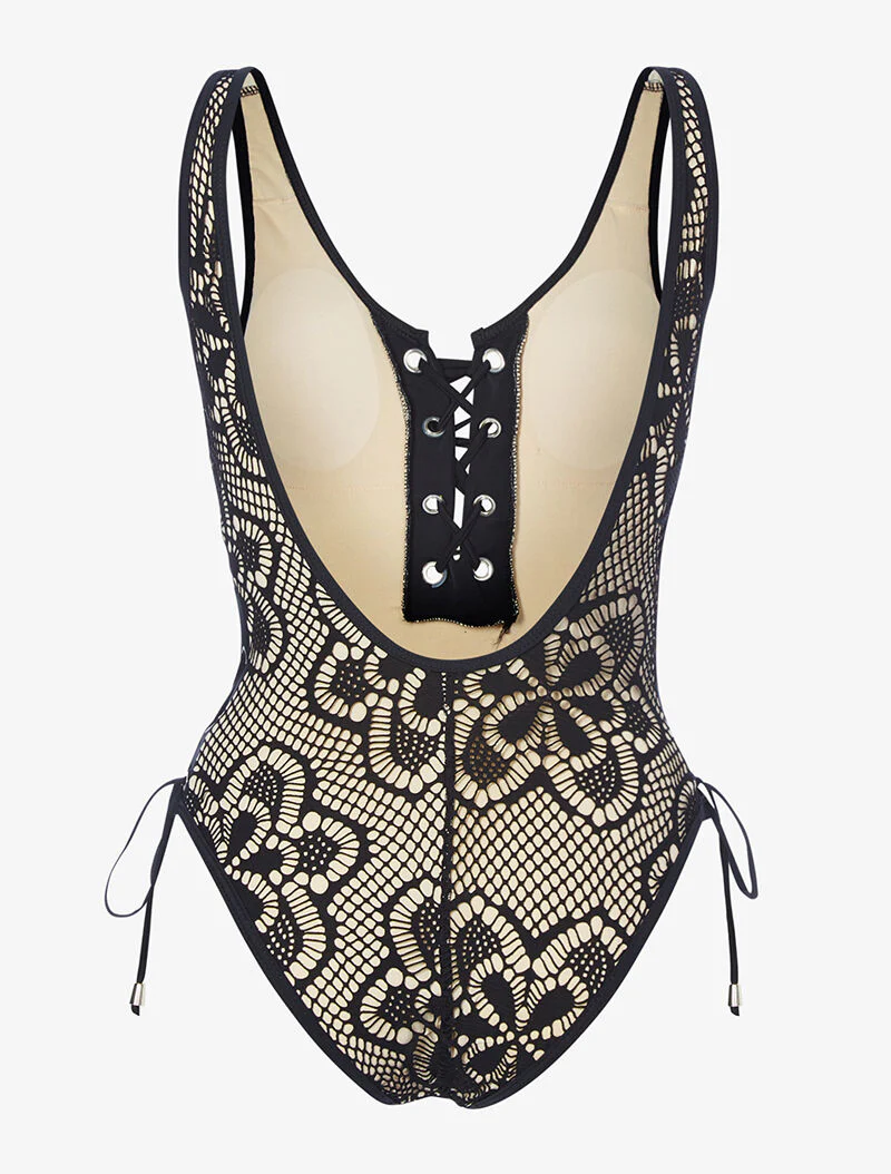 Monokini haakeffect - zwart - Image 2