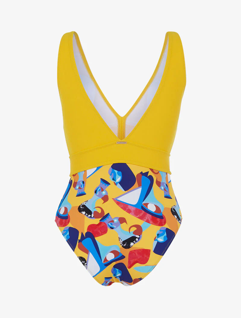 Monokini met grafische print in kleur - geel/multi - Image 2