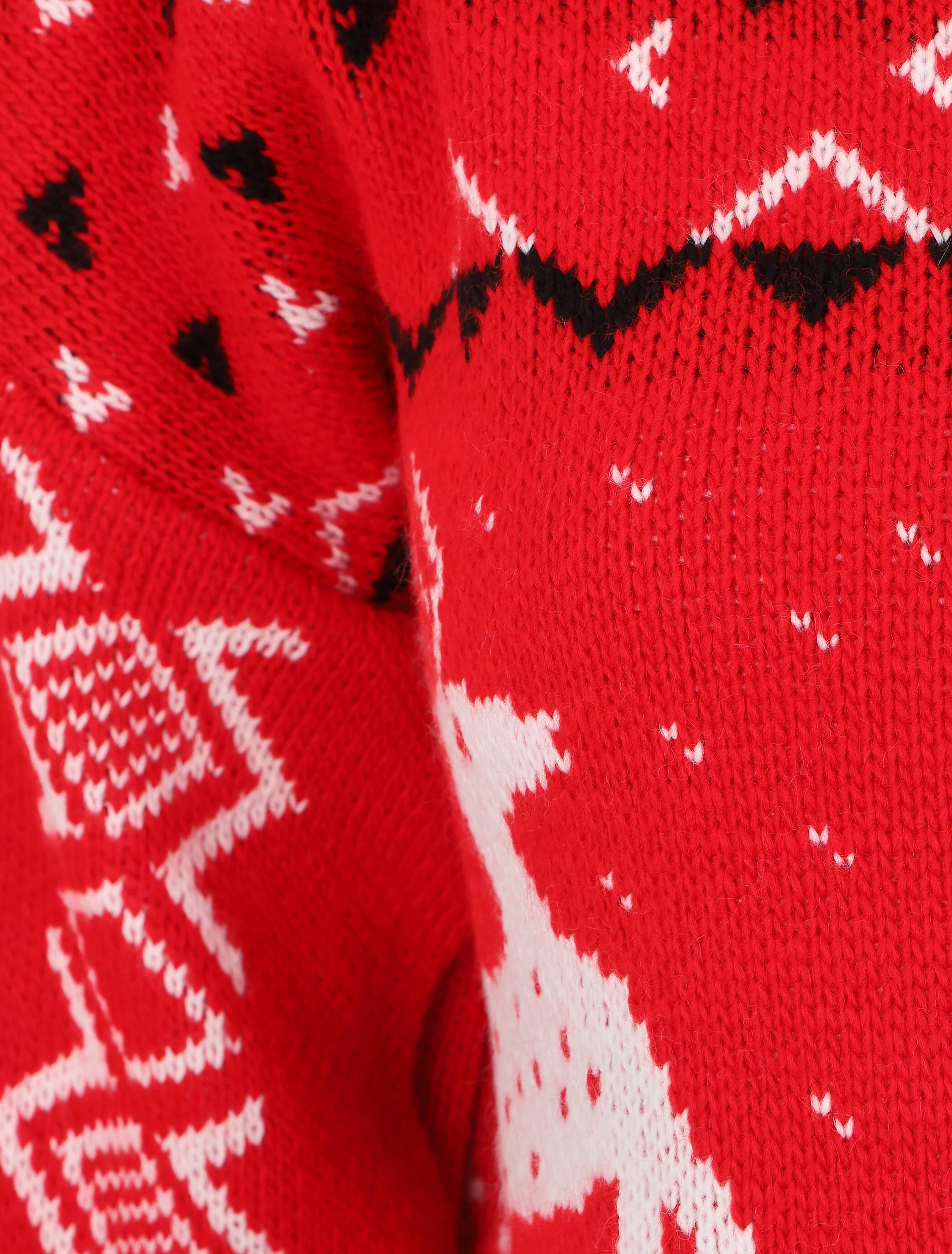 Mooie kersttrui met ronde hals - rood - Image 3