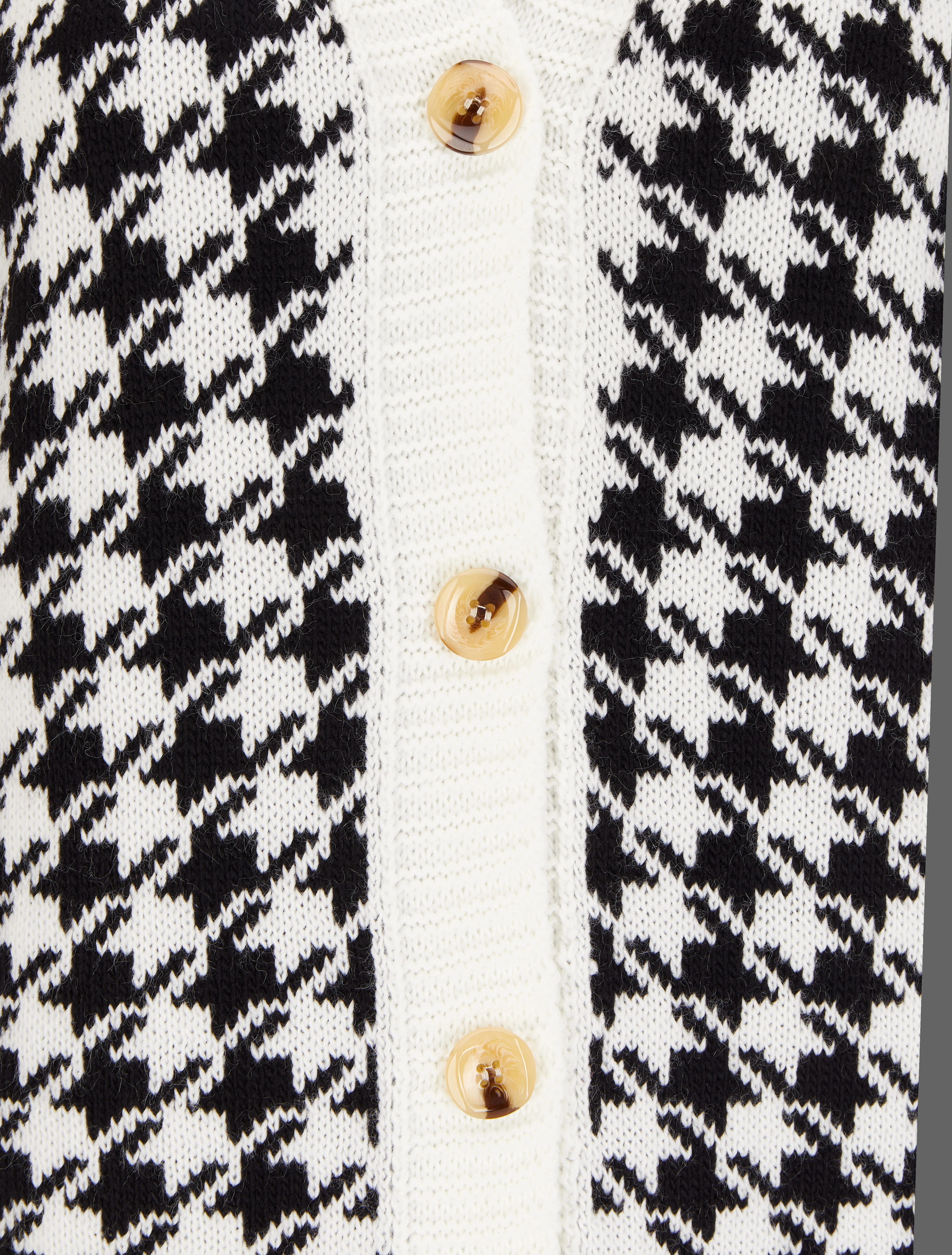 Mouwloos vest met pied-de-poule print - Wit/zwart - Image 3