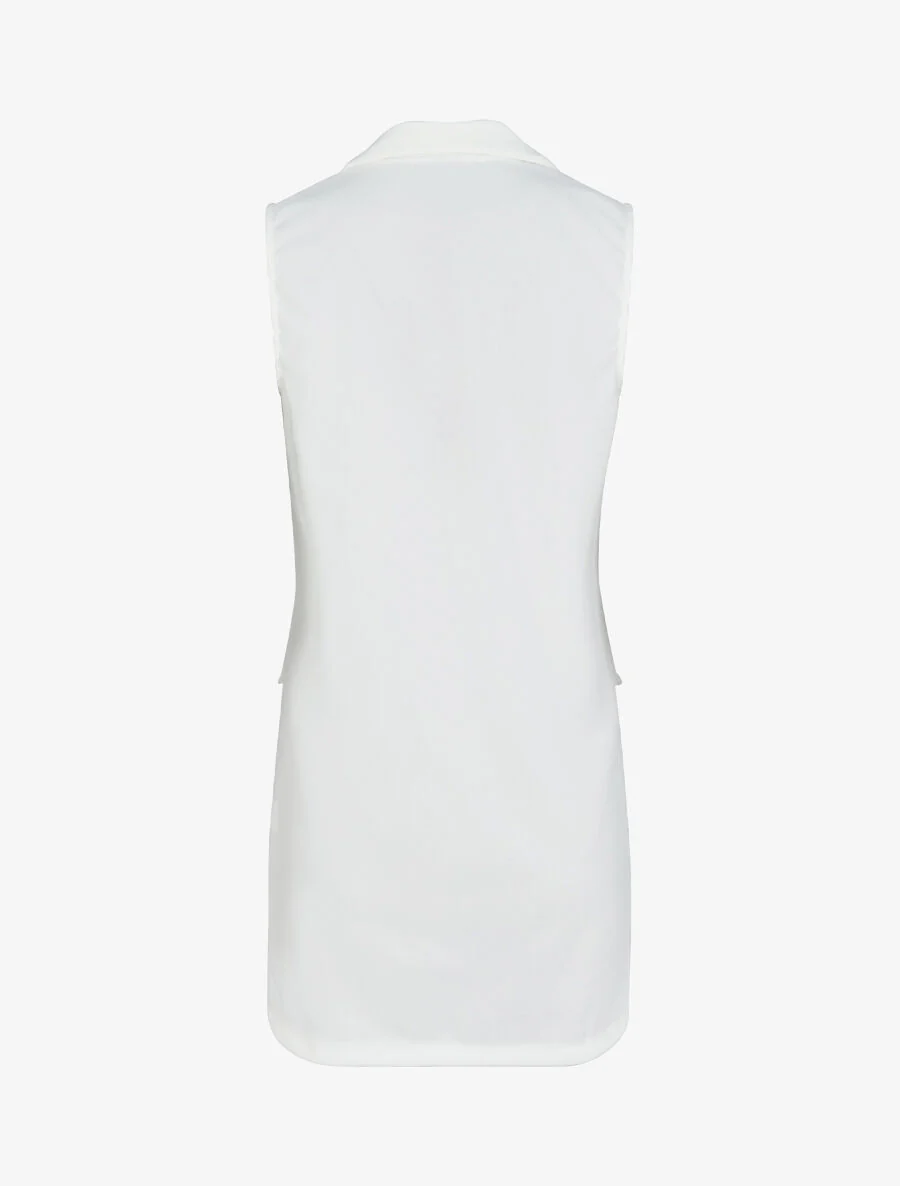 Mouwloze blazer - Wit - Image 2