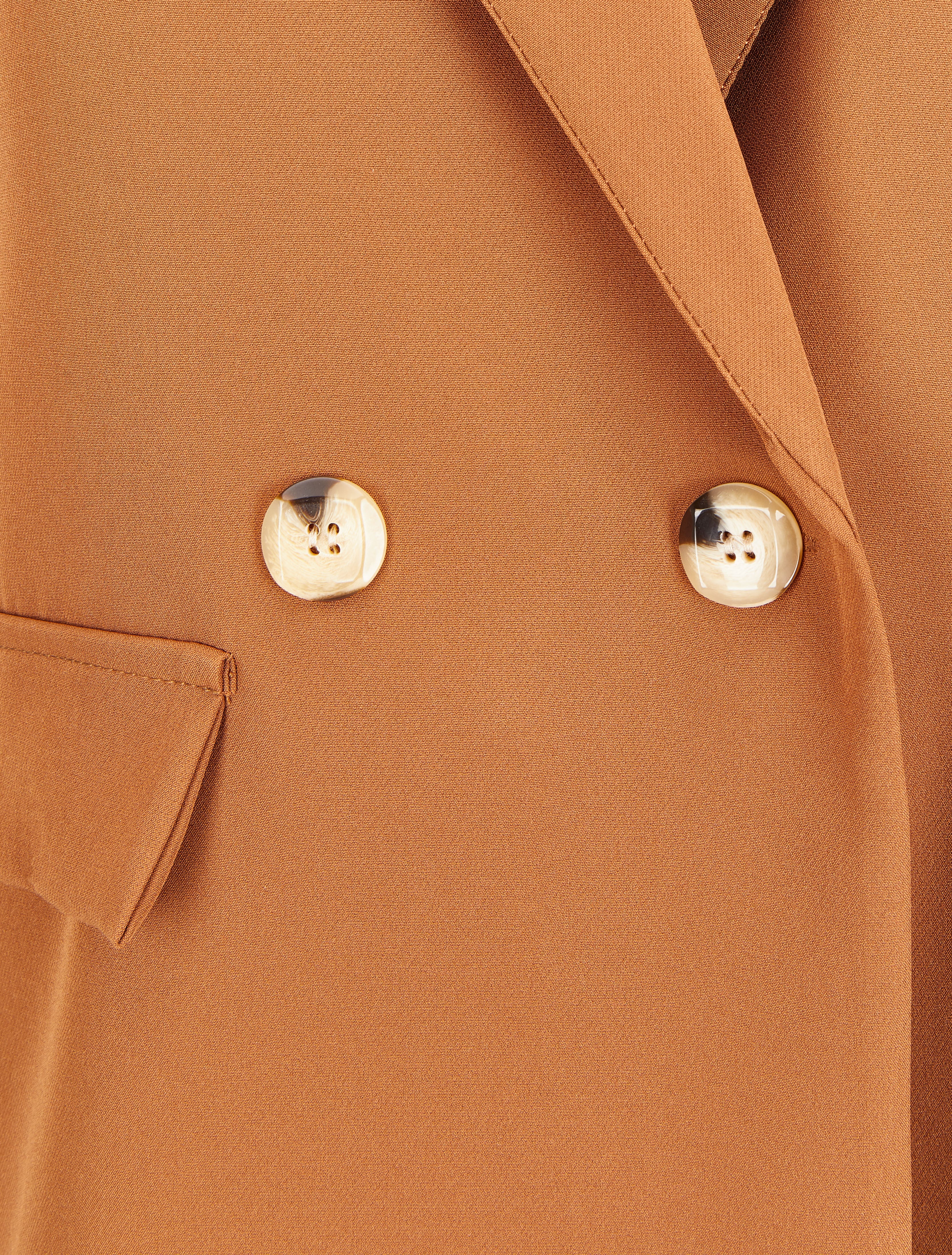 Mouwloze blazerstijl jas - Camel - Image 3