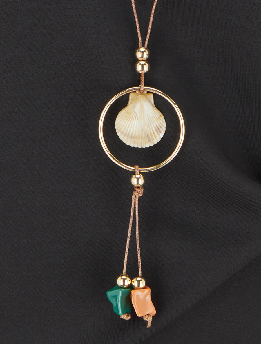 Mouwloze gerimpelde top met ronde hals. - Zwart - Image 3