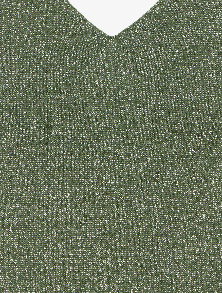 Mouwloze iriserende top - Kaki - Image 3