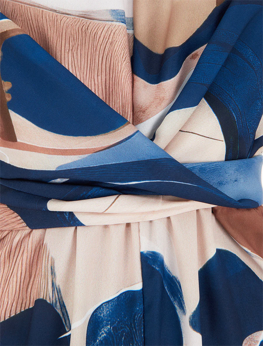 Mouwloze jumpsuit met abstracte print - Marine - Image 3