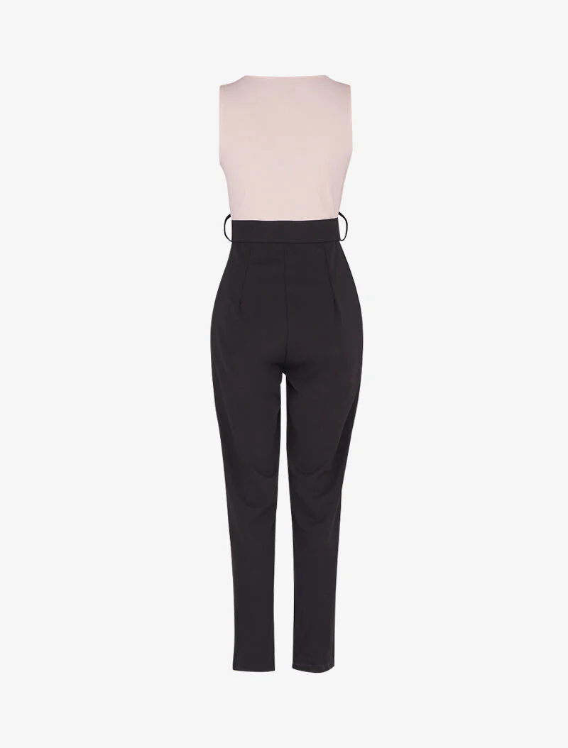 Mouwloze jumpsuit met ritssluiting - Roze - Image 2