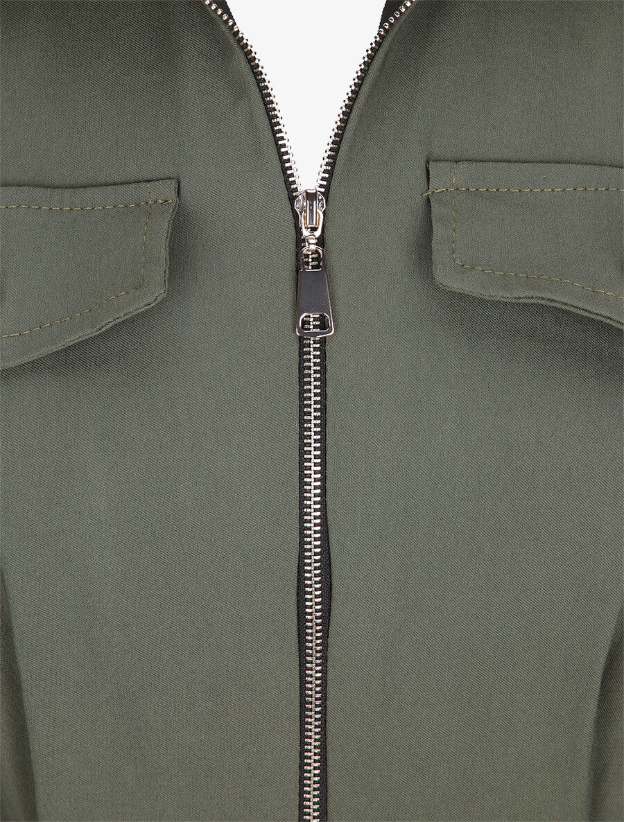 Mouwloze jurk met riem - Kakigroen - Image 3