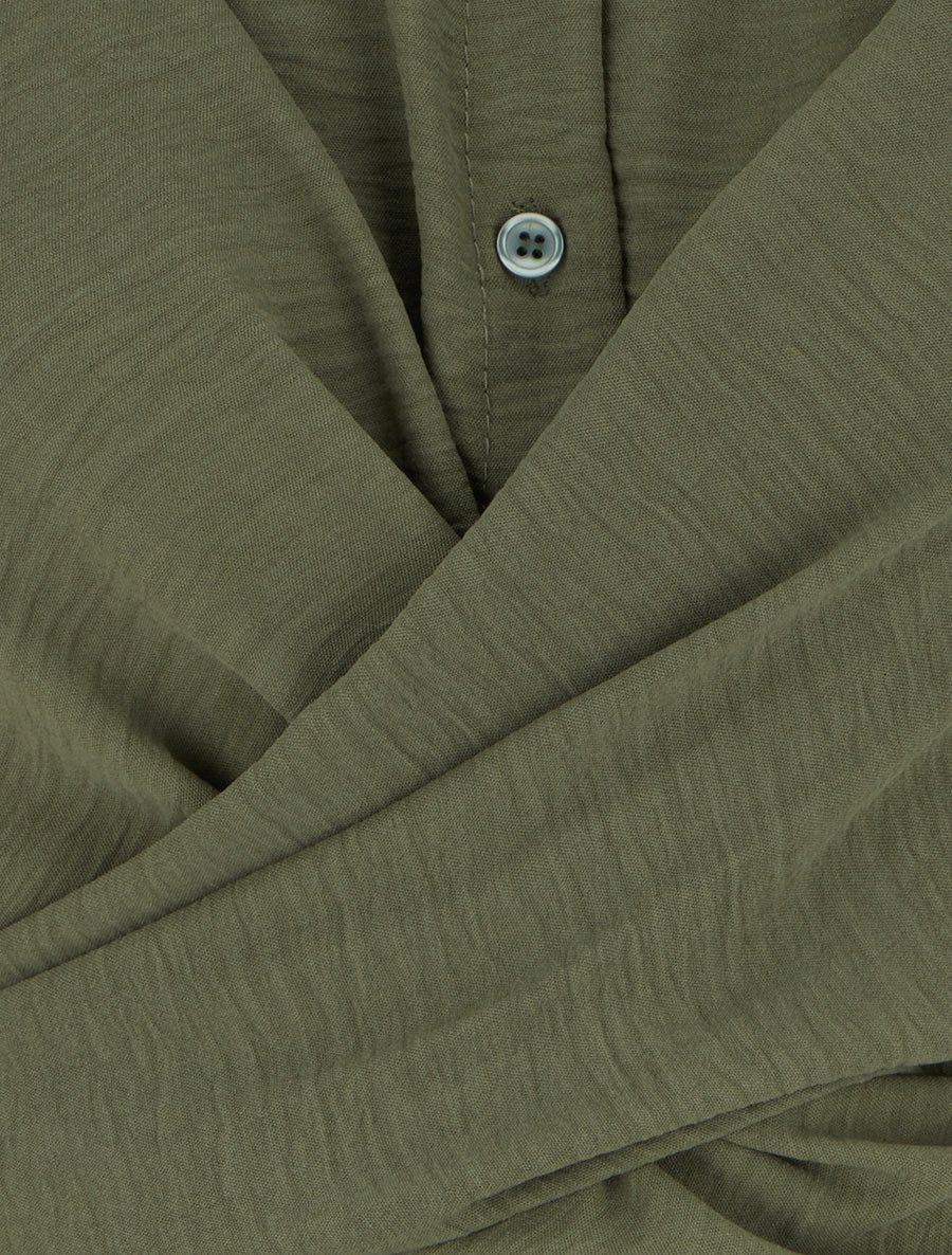 Mouwloze overslag jumpsuit - Kaki - Image 3