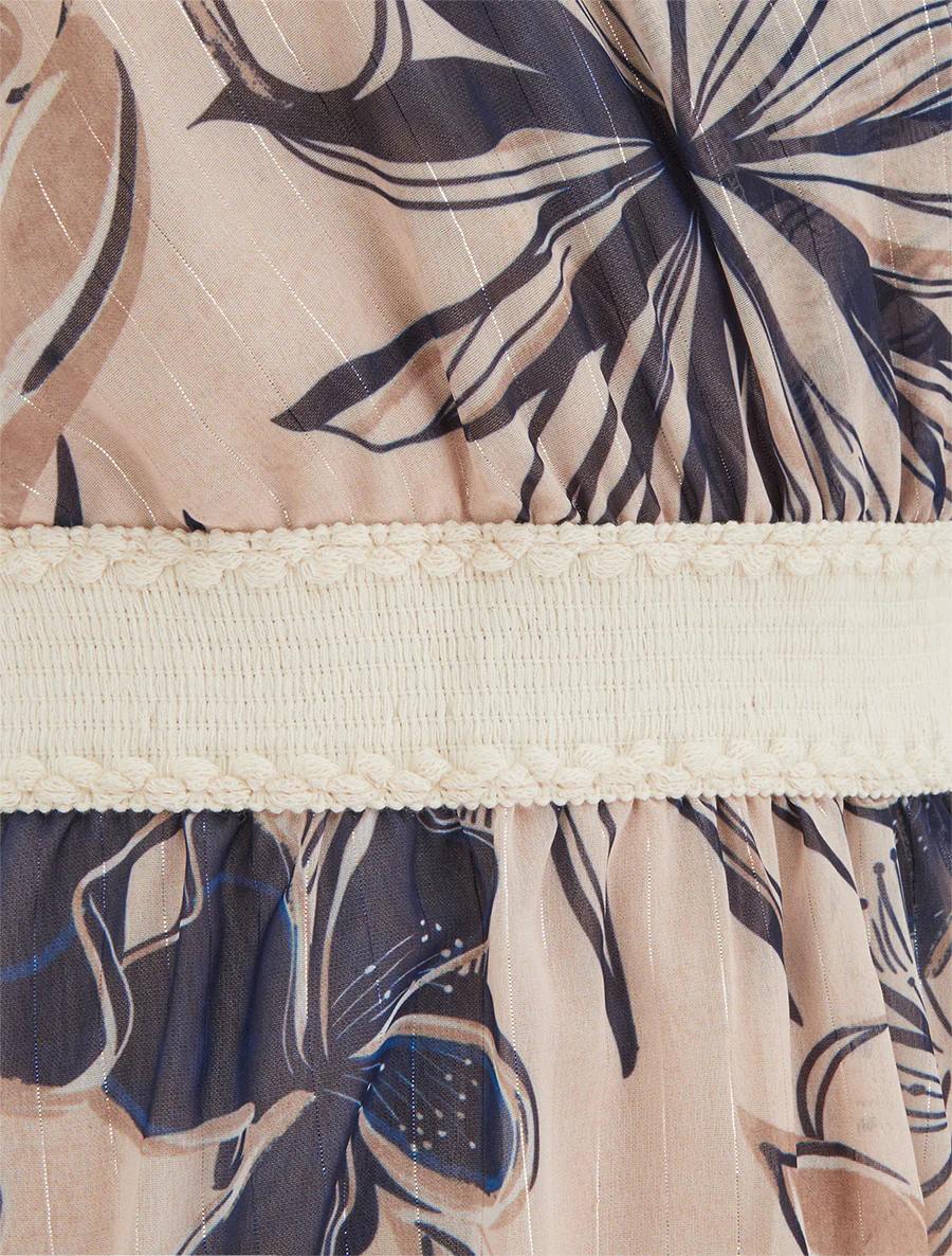Mouwloze skaterjurk met bloemenprint - Marine - Image 3
