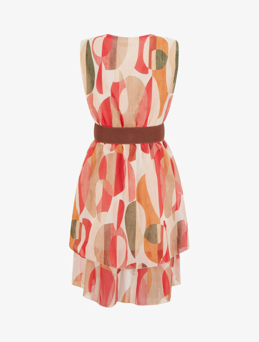Mouwloze skaterjurk met fantasieprint - Rood - Image 2