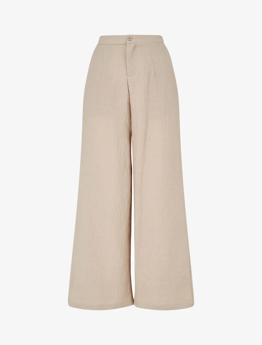 Mouwloze top en broek - Beige - Image 4