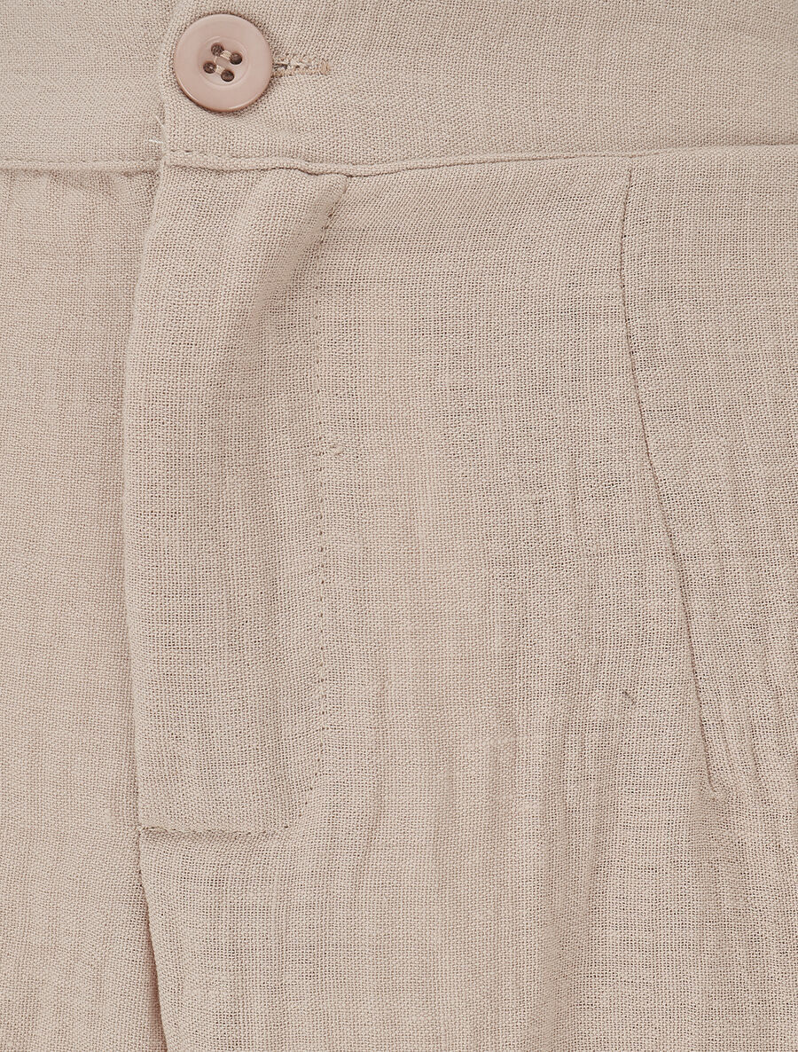 Mouwloze top en broek - Beige - Image 6