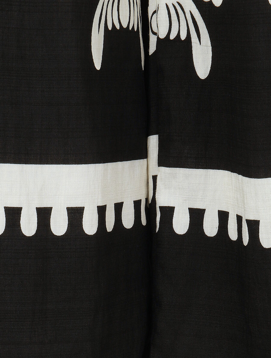 Mouwloze top en broek met ikatprint - zwart - Image 6