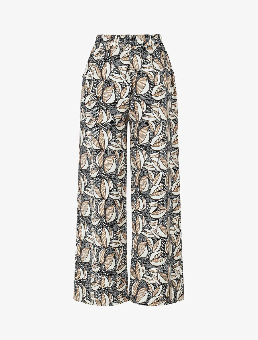 Mouwloze top en broek met waxprint - zwart - Image 5