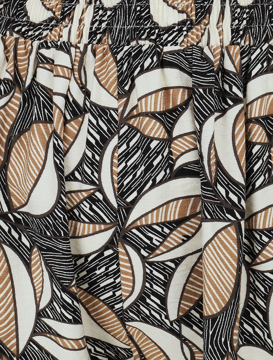 Mouwloze top en broek met waxprint - zwart - Image 6