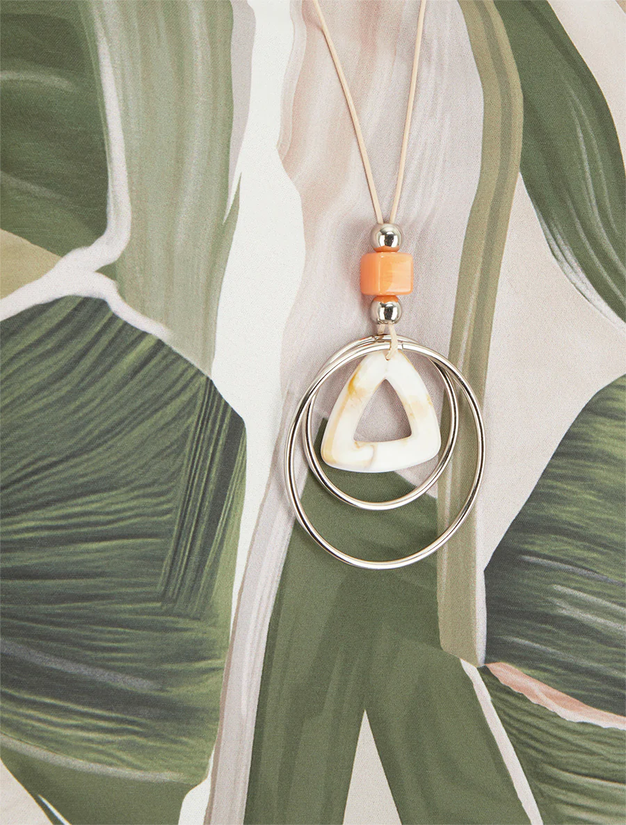 Mouwloze top met abstracte print - Kaki - Image 3