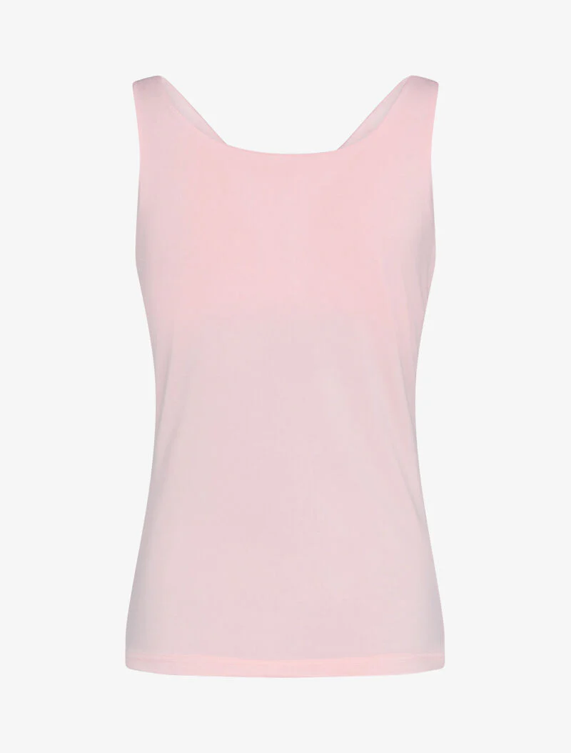 Mouwloze top met coltrui - roze - Image 2