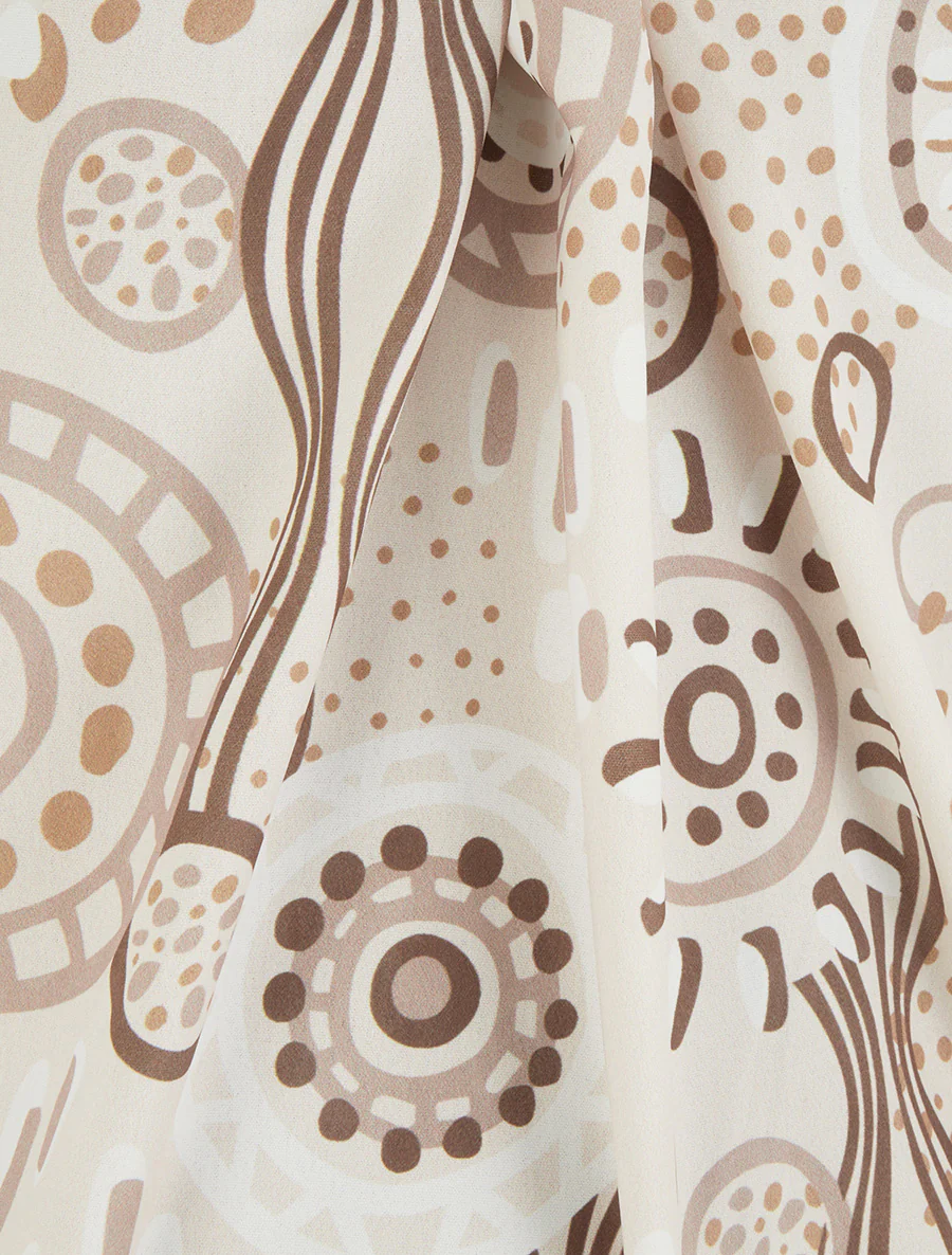 Mouwloze top met grafische print - Bruin - Image 3