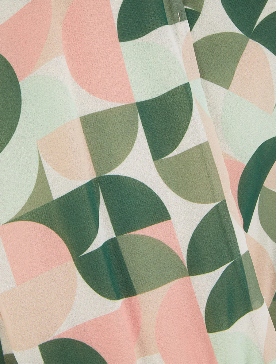 Mouwloze top met grafische print - Kaki - Image 3