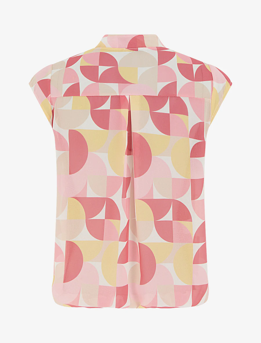 Mouwloze top met grafische print - Roos - Image 2